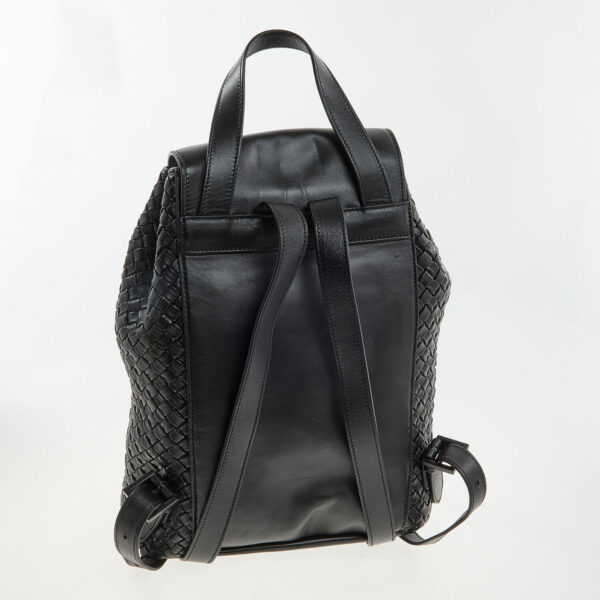 Falor - Schwarzer gewebter Rucksack aus Leder - Image 2