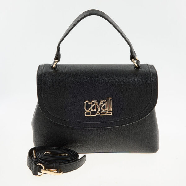 Cavalli Class - Black Cutie handbag with two main compartments