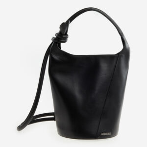Jacquemus - Schwarze Bucket-Schultertasche aus Leder