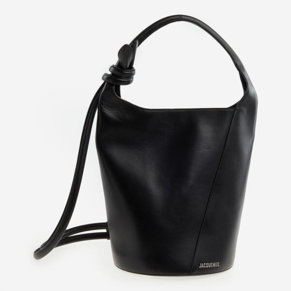 Jacquemus - Schwarze Bucket-Schultertasche aus Leder