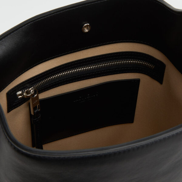 Jacquemus - Schwarze Bucket-Schultertasche aus Leder - Image 3
