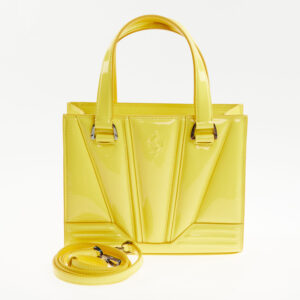 Ferrari - Gelbe Henkeltasche aus Leder