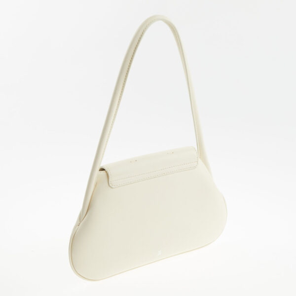 Amina Muaddi - Cremefarbene Schultertasche aus Leder - Image 2