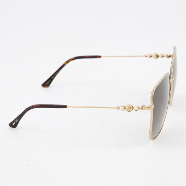Jimmy Choo - Goldfarbene eckige Sonnenbrille - Image 3