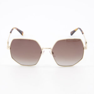 Marc Jacobs - Goldfarbene Sonnenbrille in geometrischer Form