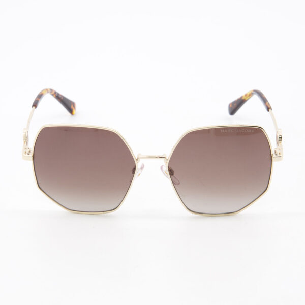 Marc Jacobs - Goldfarbene Sonnenbrille in geometrischer Form