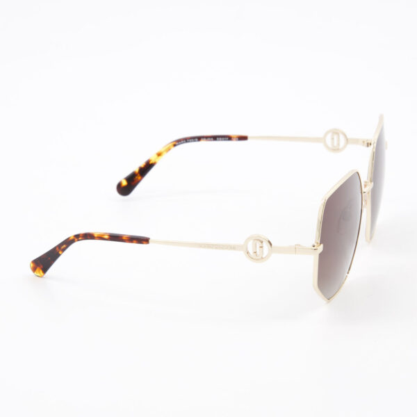 Marc Jacobs - Goldfarbene Sonnenbrille in geometrischer Form - Image 3