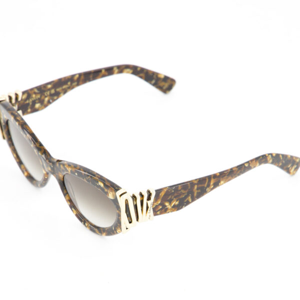 Lanvin - Braune rechteckige Sonnenbrille mit Verzierung - Image 2