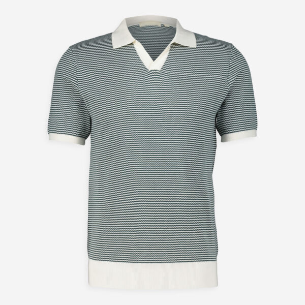 Moncrief - Dunkelblau-cremefarbenes Poloshirt