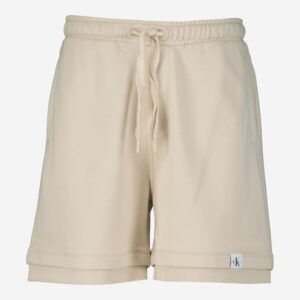 Calvin Klein Jeans - Beige jersey shorts with pockets