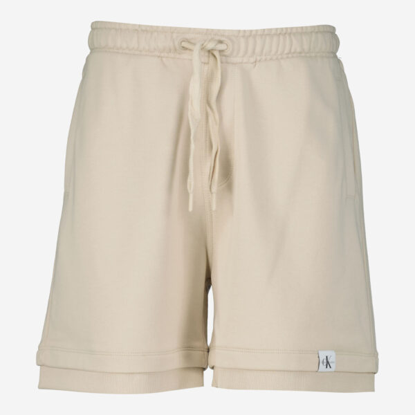 Calvin Klein Jeans - Beige jersey shorts with pockets