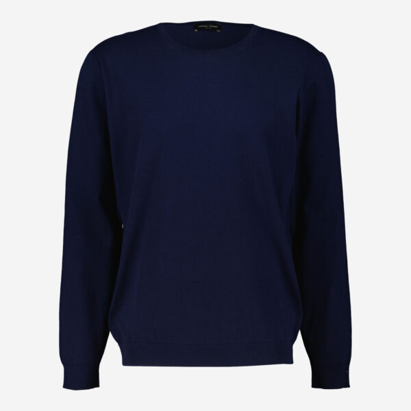 Roberto Collina - Dunkelblauer Pullover mit Rundhalsausschnitt