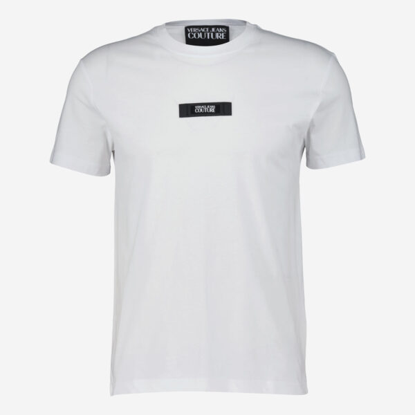 Versace Jeans Couture - Weißes T-Shirt mit Logoaufnäher