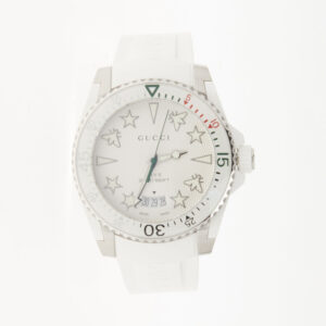 Gucci - Weiße Armbanduhr mit Tachymeter