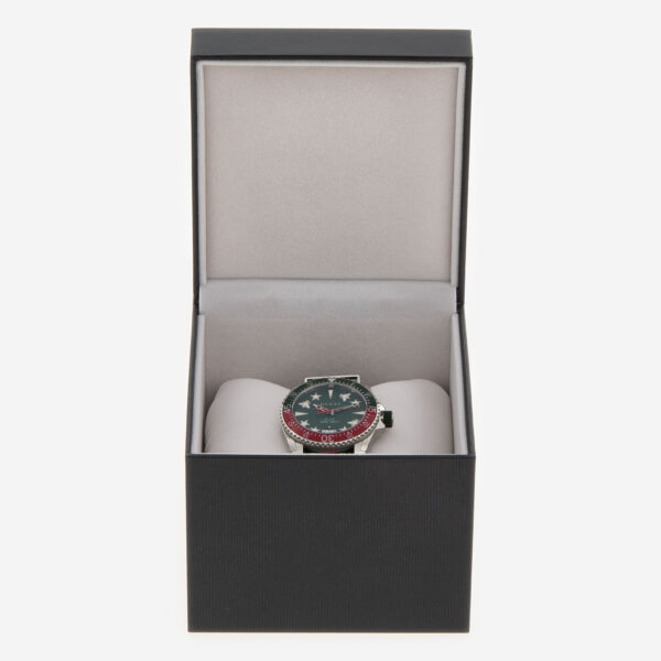 Gucci - Grün-rote Armbanduhr mit verziertem Zifferblatt - Image 3
