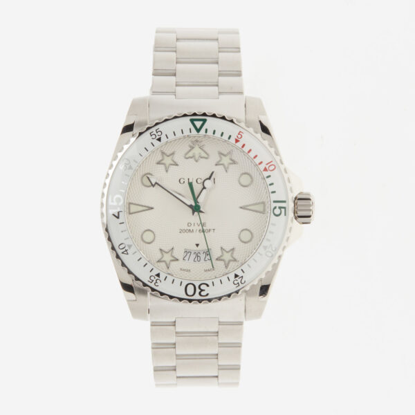 Gucci - Silberfarbene Armbanduhr aus Edelstahl