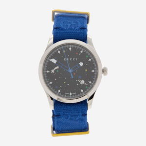 Gucci - Mehrfarbige Armbanduhr mit Textilband